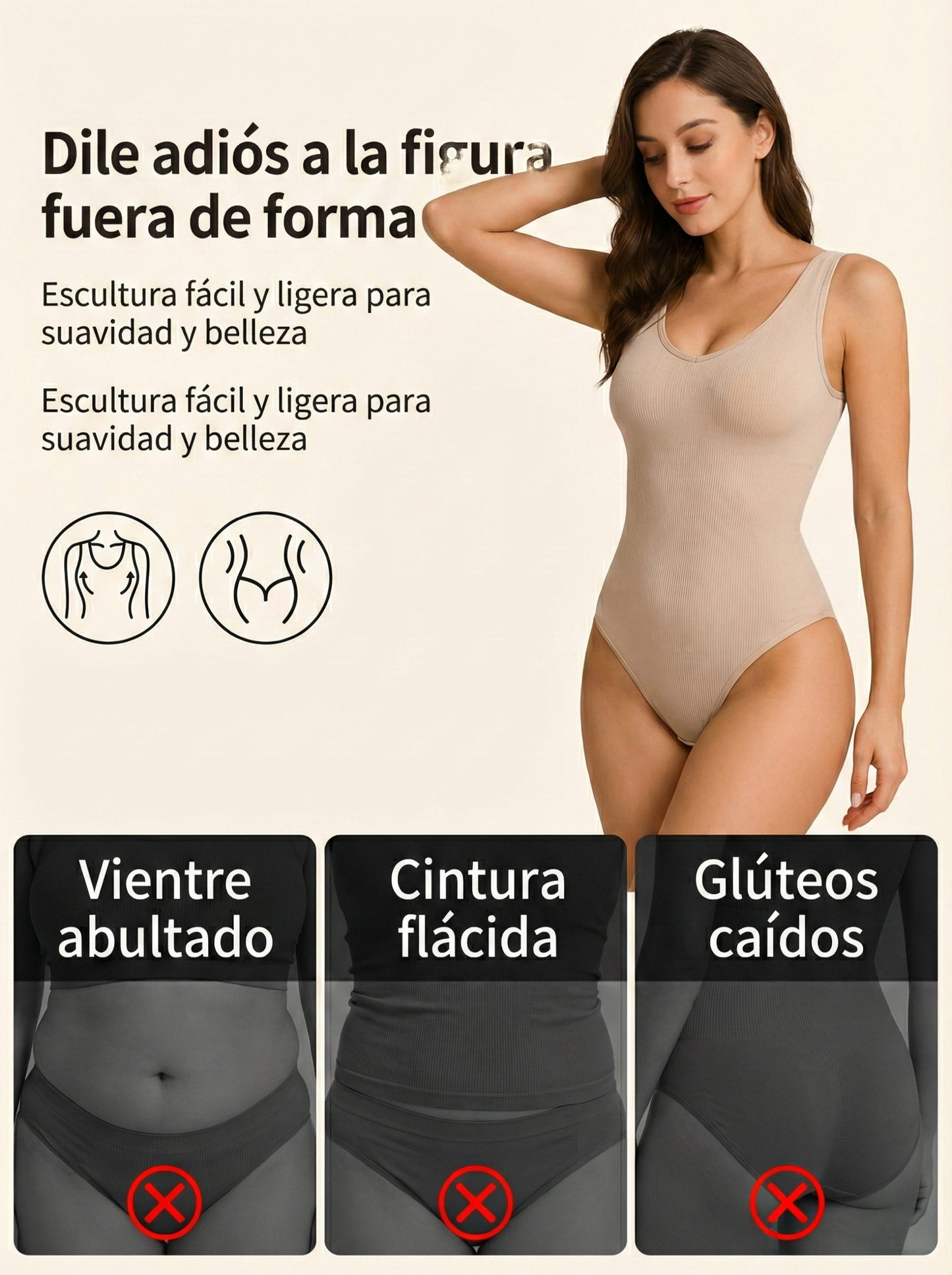 Faja moldeadora de cuerpo para mujer, sin costuras, ligera, control de abdomen, adelgazante, vientre plano, ropa interior con entrepierna abierta